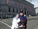 18. Fomin with his wife Svetlana in front of the E. Warhol Museum (the USA). 2006. 