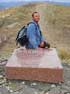 45. The artist at the tomb of poet  M.Voloshin. (Ukraine). 2007. 