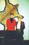 48. The artist and Lena  Hiltula, director of National Museum of Hunting and Fishing. (Finland). 1995. 