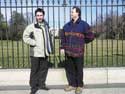 17. M. Skripkin and V. Fomin in front of the White House in Washington (the USA). 2006.
