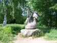 Girl with a lyre. The park of culture and rest 