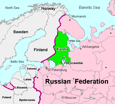 Map of Karelia