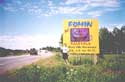 49. Posters on V. Fomins exhibition decorate the main highway of Northern Finland. 1998. 