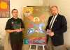 The artist Vladimir Fomin and American Police Chief Skip Bourque